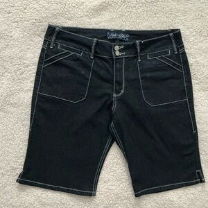 Fade To Blue Dark Wash Denim Shorts